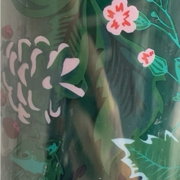Starbucks 2022 Holiday Enchanted Forest Cold Cup 24oz Green With Green Straw - Picture 4 of 6